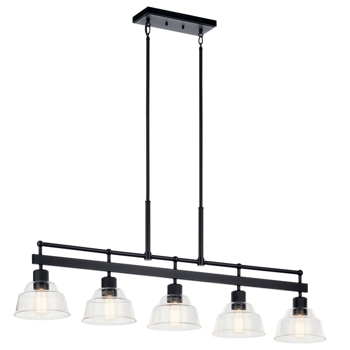Kichler Canada - 52404BK - Five Light Linear Chandelier - Eastmont - Black