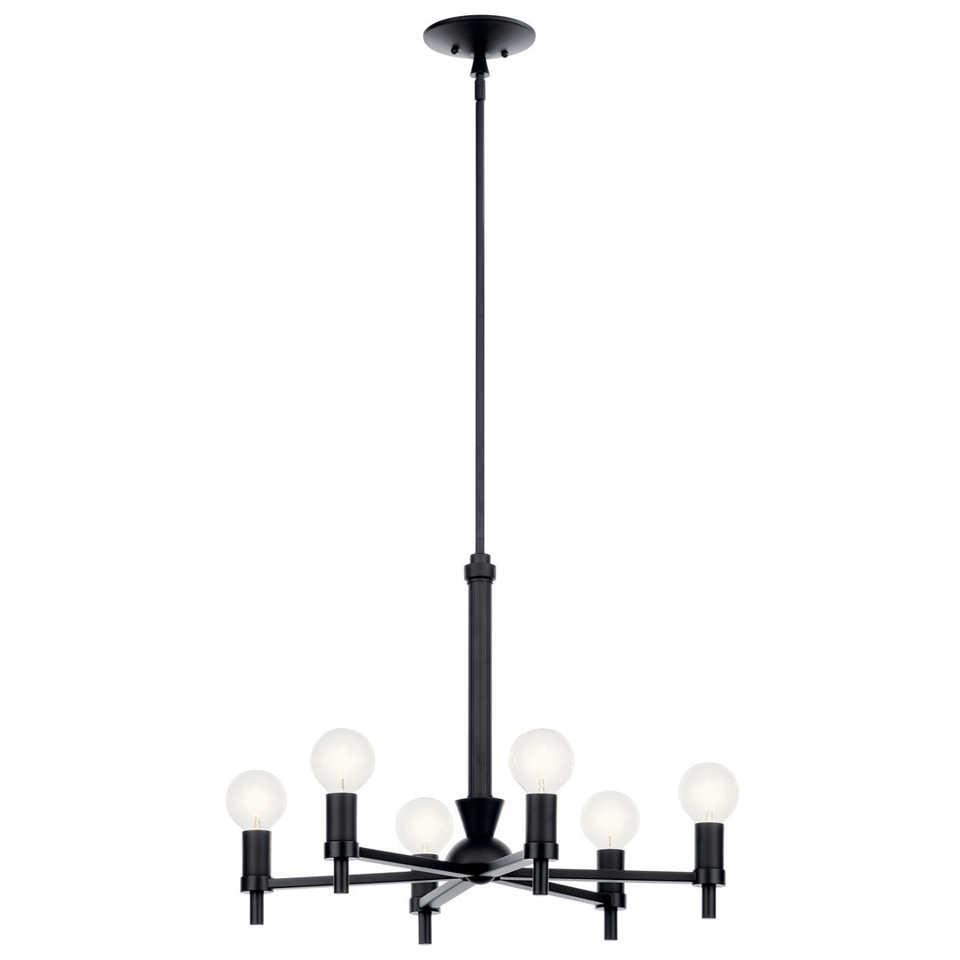 Torvee Six Light Chandelier in Black - available from The Lighting Shoppe, trusted by Canadian homeowners