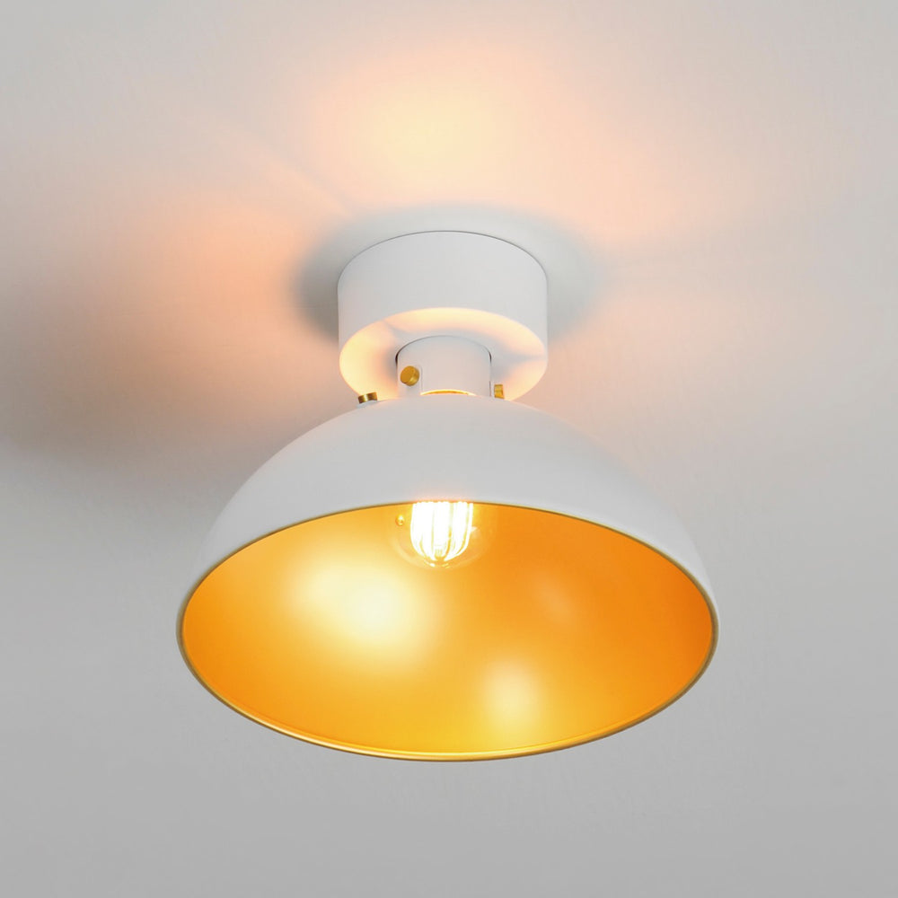 Maxim - 12040WTSBR - One Light Flush Mount - Dawn - White/Satin Brass