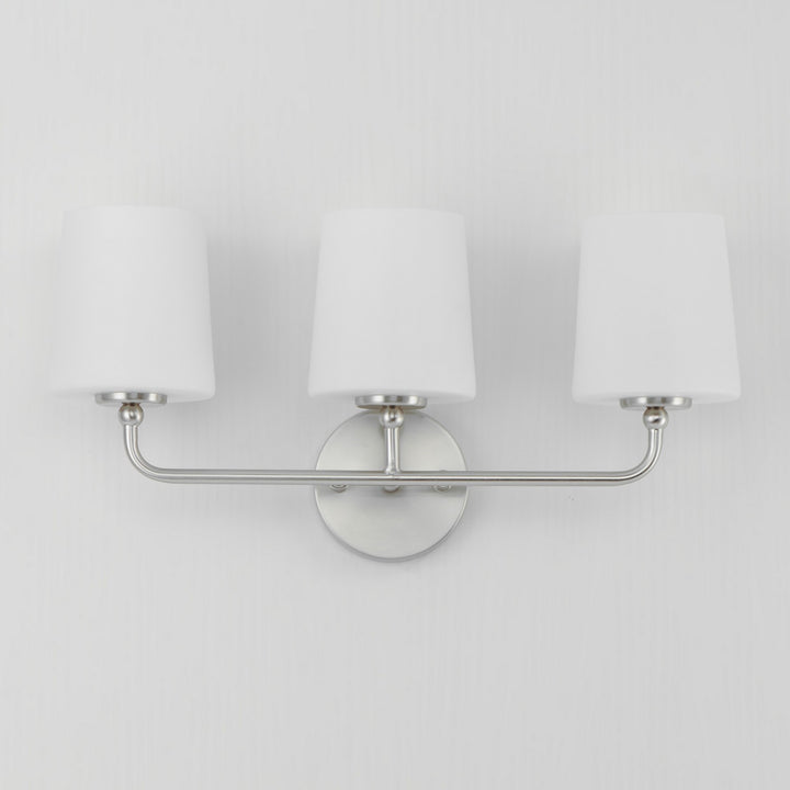 Maxim - 12093SWSN - Three Light Bath Vanity - Bristol - Satin Nickel