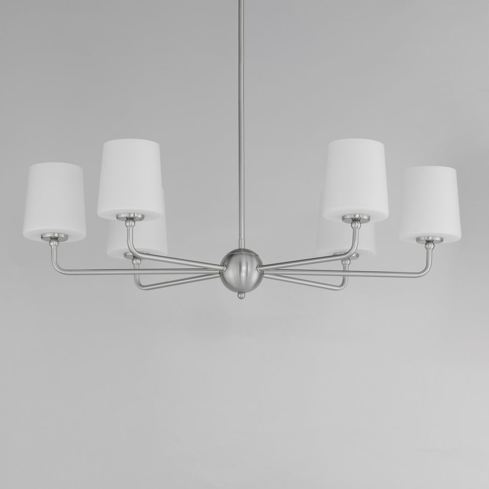 Maxim - 12096SWSN - Six Light Chandelier - Bristol - Satin Nickel