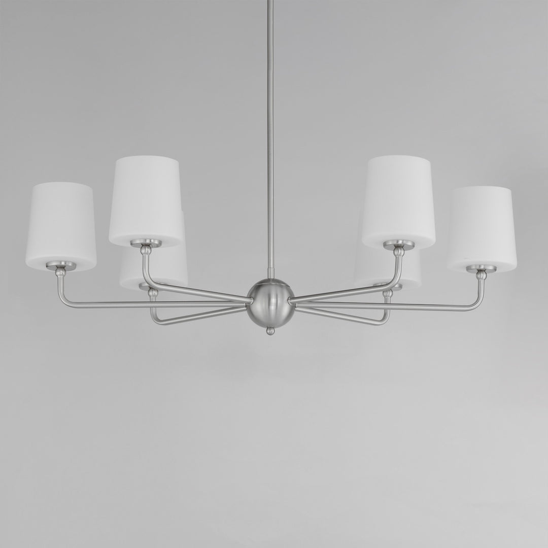 Maxim - 12096SWSN - Six Light Chandelier - Bristol - Satin Nickel