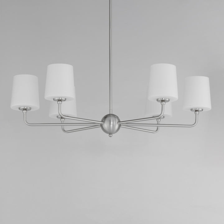 Maxim - 12096SWSN - Six Light Chandelier - Bristol - Satin Nickel