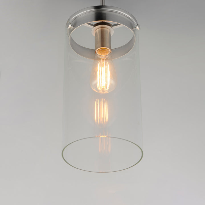 Maxim - 12408CLSN - One Light Pendant - Pinn - Satin Nickel