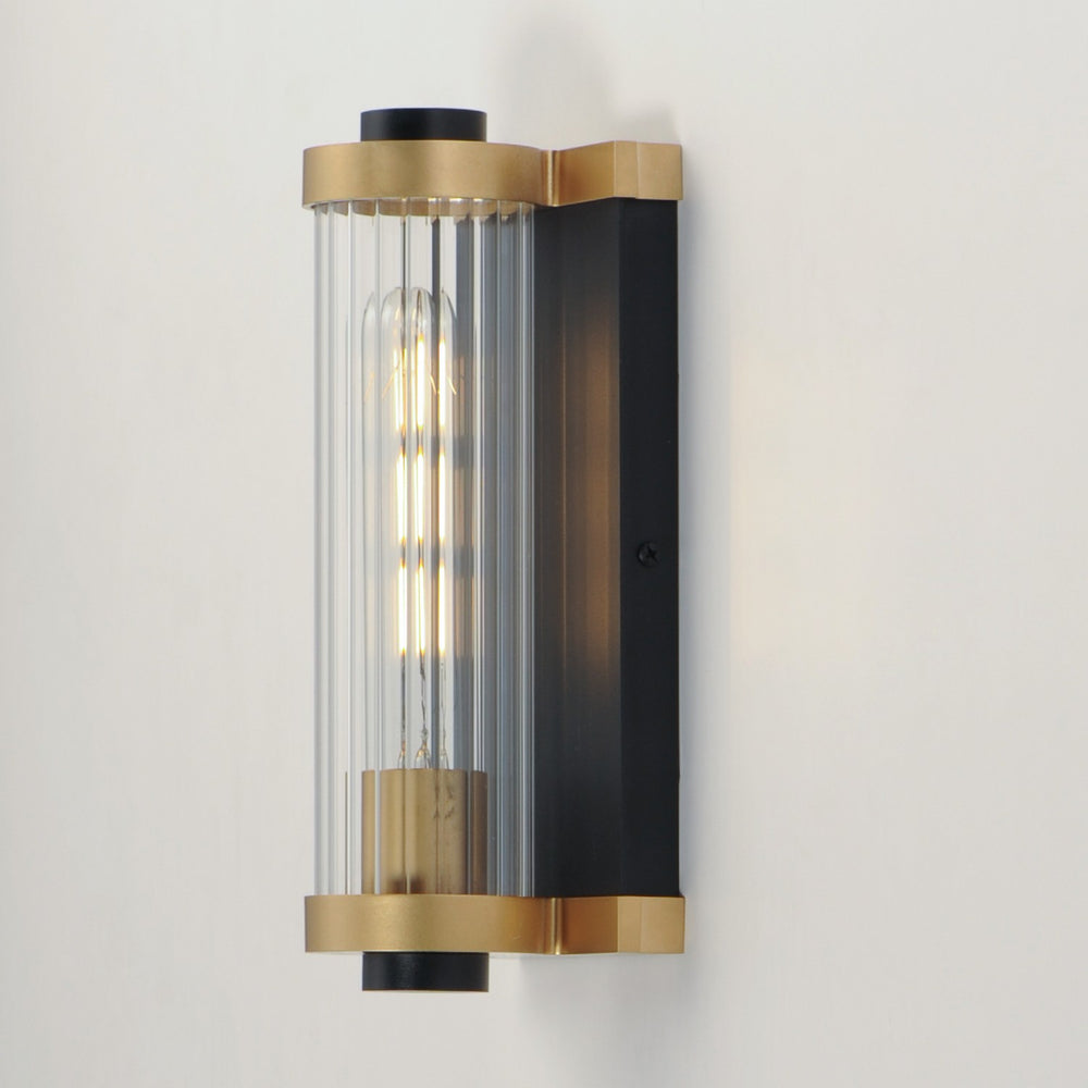 Maxim - 16120CRBKAB - One Light Outdoor Wall Sconce - Opulent - Black / Antique Brass