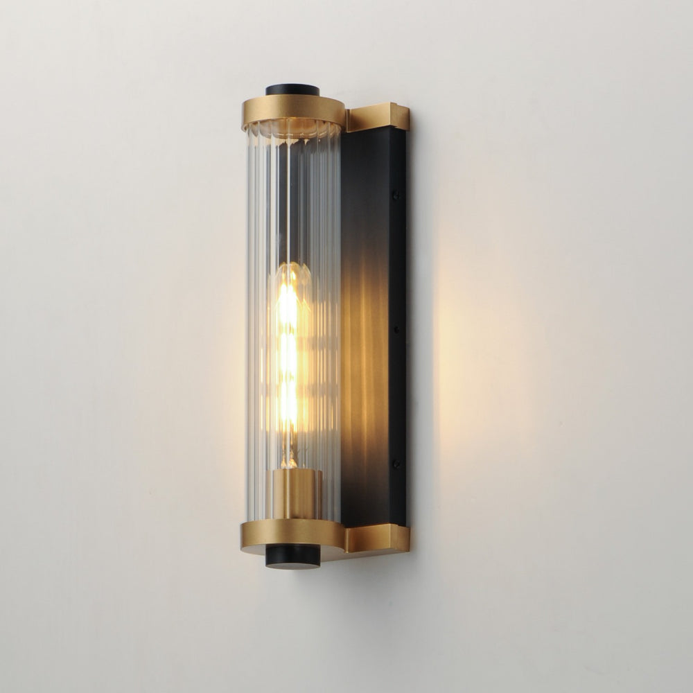 Maxim - 16121CRBKAB - One Light Outdoor Wall Sconce - Opulent - Black / Antique Brass
