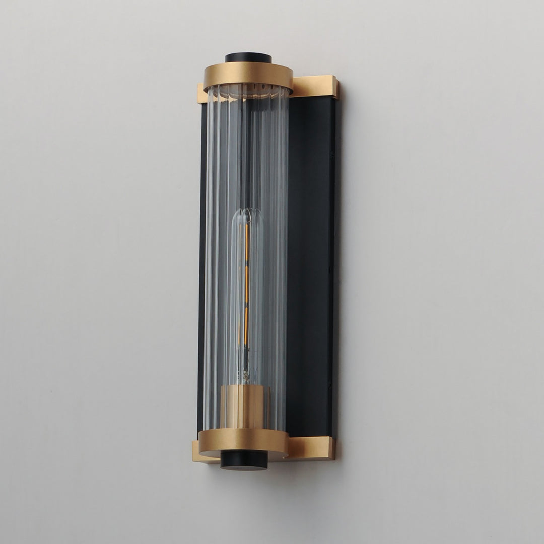 Maxim - 16121CRBKAB - One Light Outdoor Wall Sconce - Opulent - Black / Antique Brass