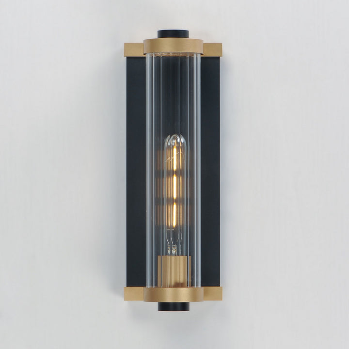 Maxim - 16121CRBKAB - One Light Outdoor Wall Sconce - Opulent - Black / Antique Brass