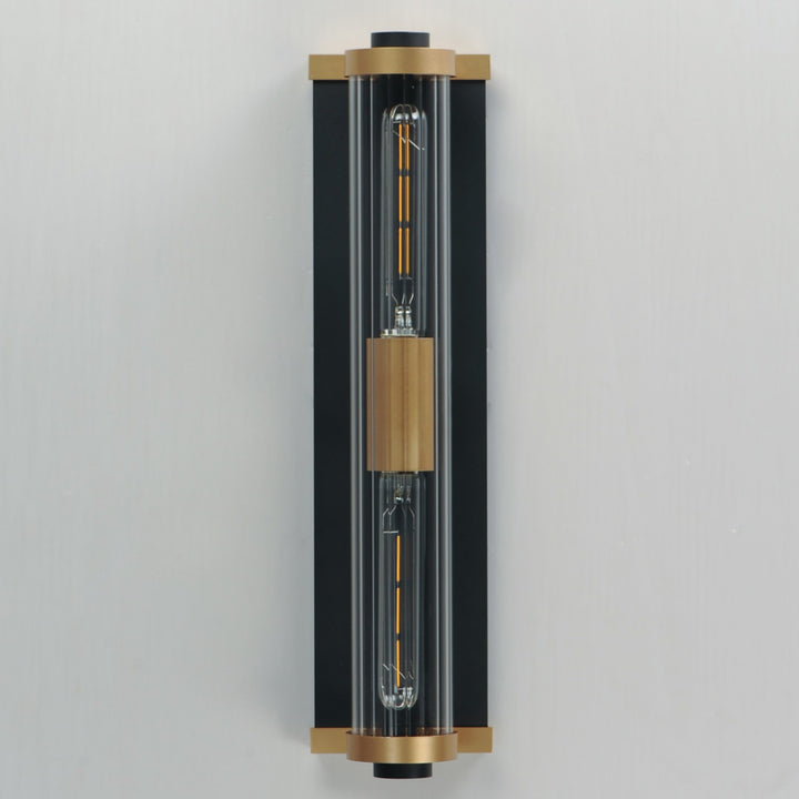 Maxim - 16122CRBKAB - Two Light Outdoor Wall Sconce - Opulent - Black / Antique Brass