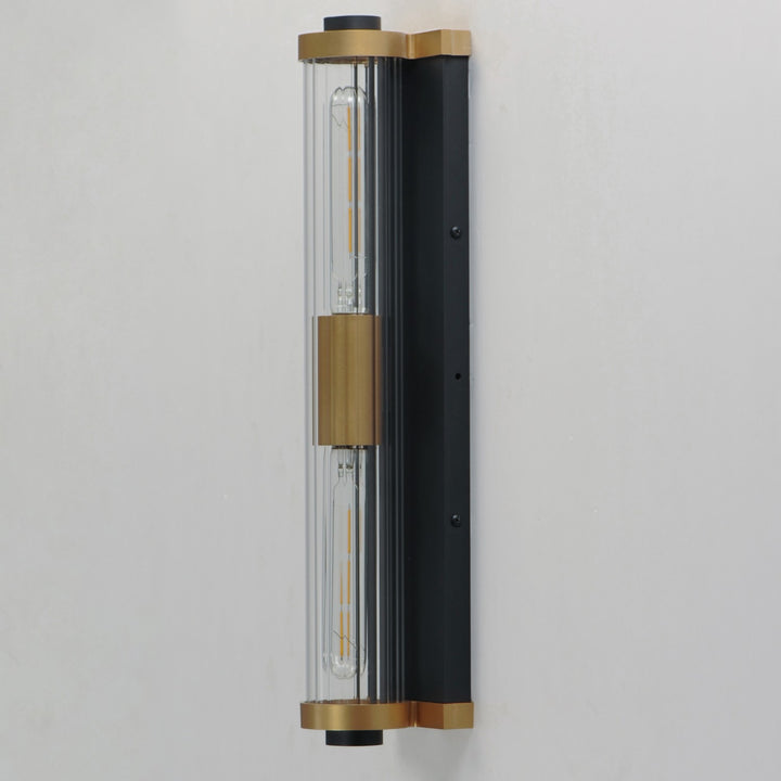 Maxim - 16122CRBKAB - Two Light Outdoor Wall Sconce - Opulent - Black / Antique Brass