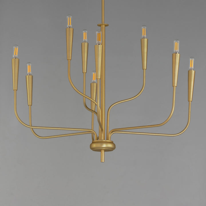 Maxim - 24819SBR - Nine Light Chandelier - Vela - Satin Brass