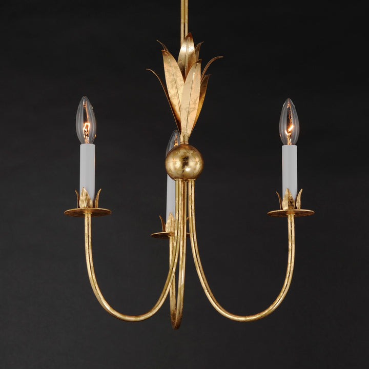 Maxim - 2883GL - Three Light Chandelier - Paloma - Gold Leaf