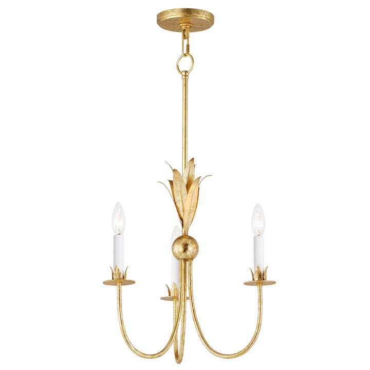 Maxim - 2883GL - Three Light Chandelier - Paloma - Gold Leaf