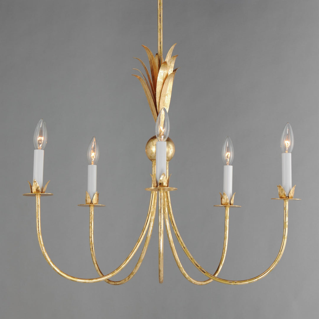 Maxim - 2885GL - Five Light Chandelier - Paloma - Gold Leaf