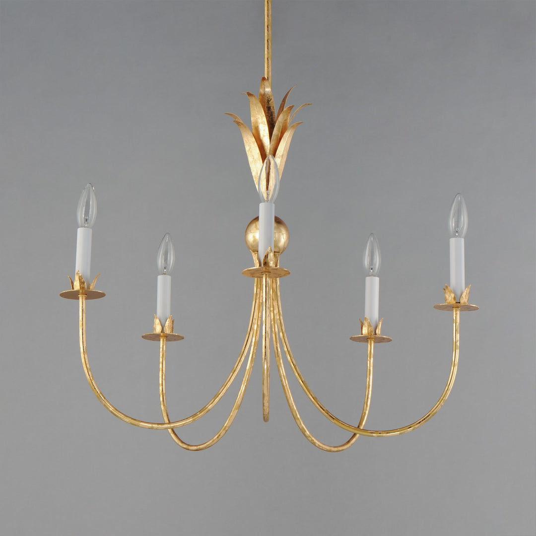 Maxim - 2885GL - Five Light Chandelier - Paloma - Gold Leaf