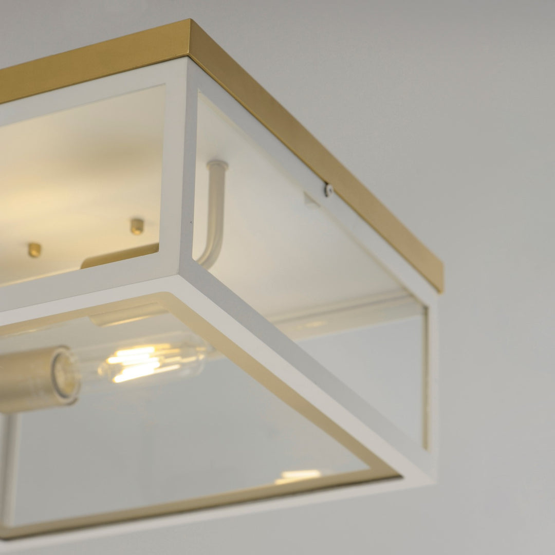 Maxim - 30059CLWTGLD - Two Light Outdoor Flush Mount - Neoclass - White/Gold