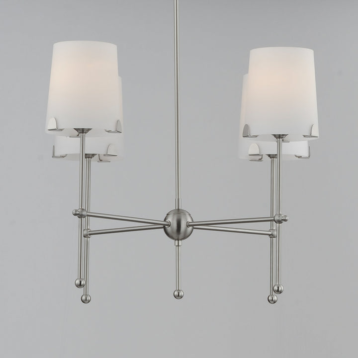 Maxim - 32364WTSN - Four Light Chandelier - Huntington - Satin Nickel