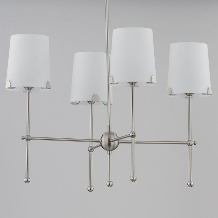 Maxim - 32364WTSN - Four Light Chandelier - Huntington - Satin Nickel