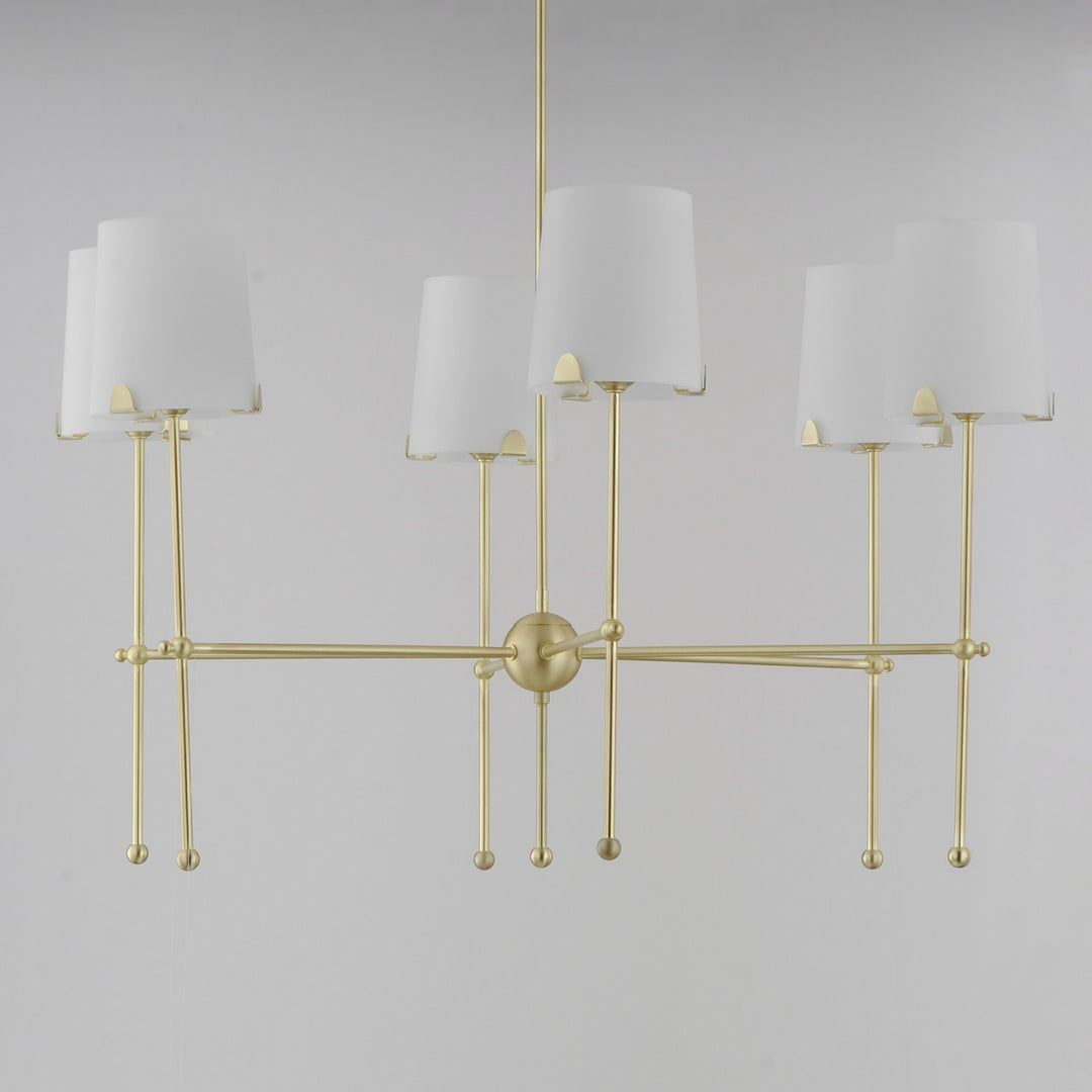 Maxim - 32366WTSBR - Six Light Chandelier - Huntington - Satin Brass