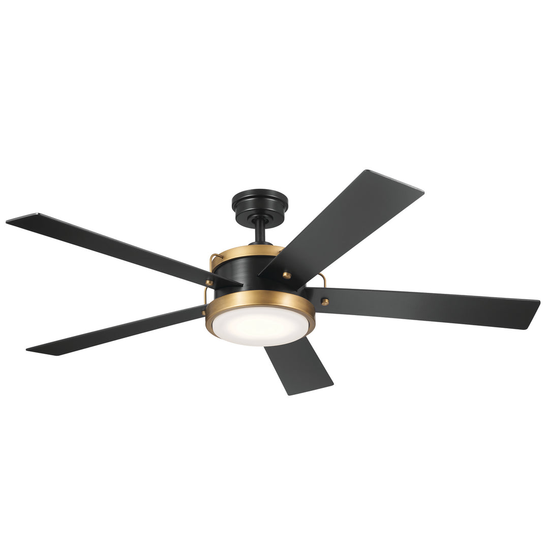 Salvo 56"Ceiling Fan in Satin Black - available from The Lighting Shoppe, trusted by Canadian homeowners