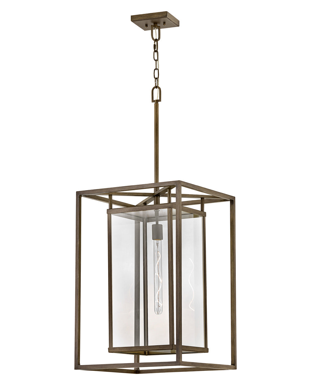 Max LED Hanging Lantern in Burnished Bronze - available from The Lighting Shoppe, trusted by Canadian homeowners
