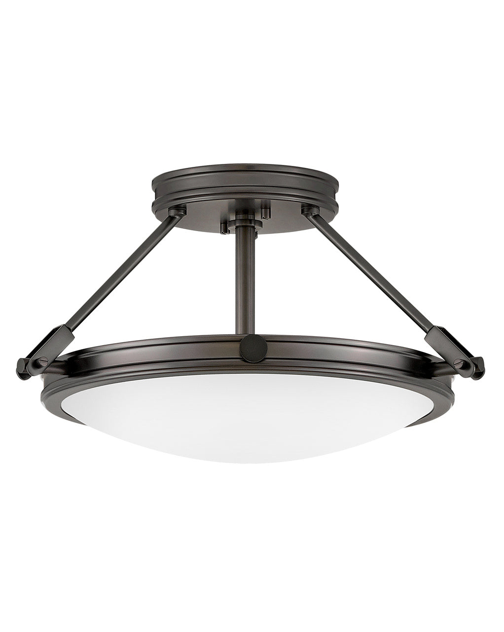 Collier LED Semi-Flush Mount in Black Oxide - available from The Lighting Shoppe, trusted by Canadian homeowners