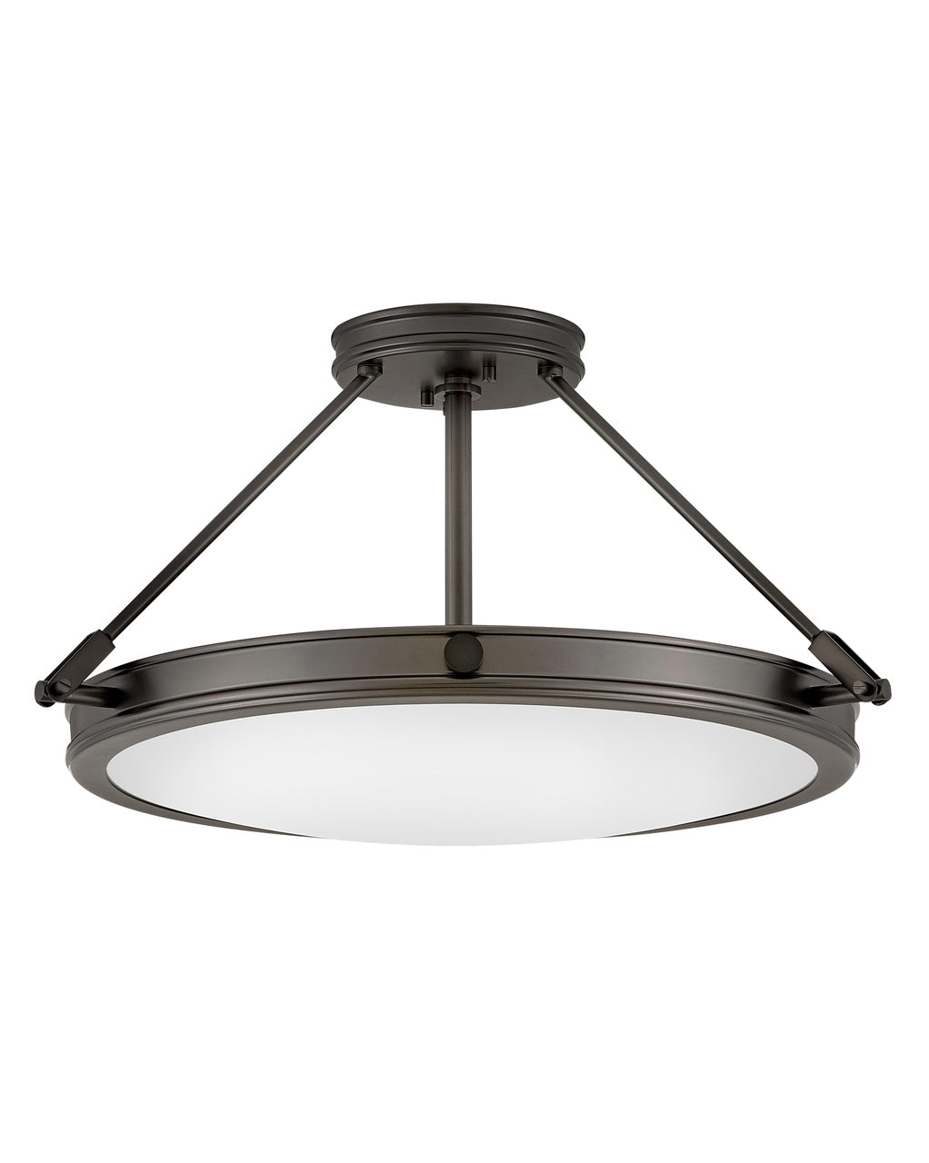 Collier LED Semi-Flush Mount in Black Oxide - available from The Lighting Shoppe, trusted by Canadian homeowners