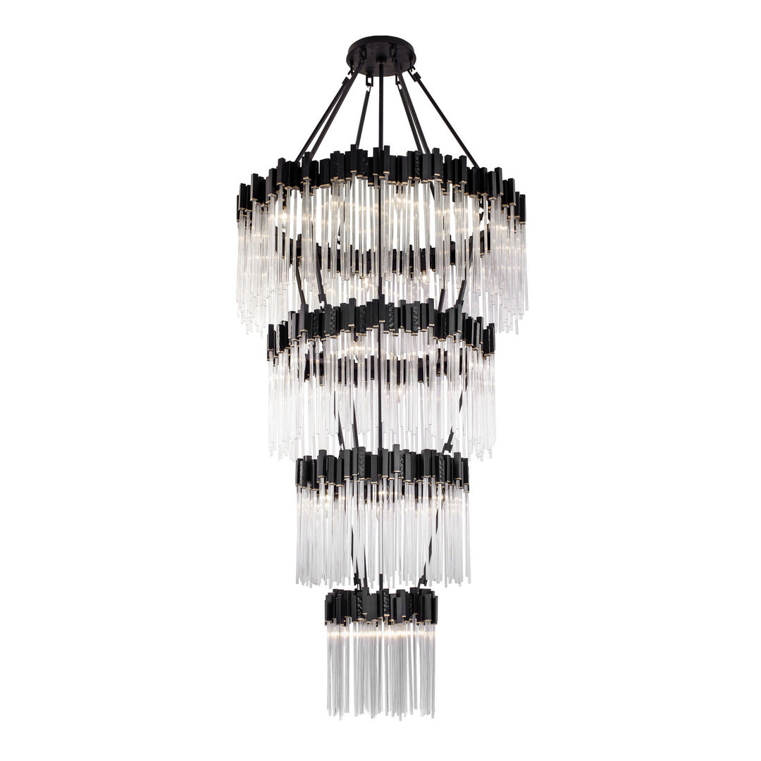 Matrix 30 Light Chandelier in Matte Black/French Gold - available from The Lighting Shoppe, trusted by Canadian homeowners