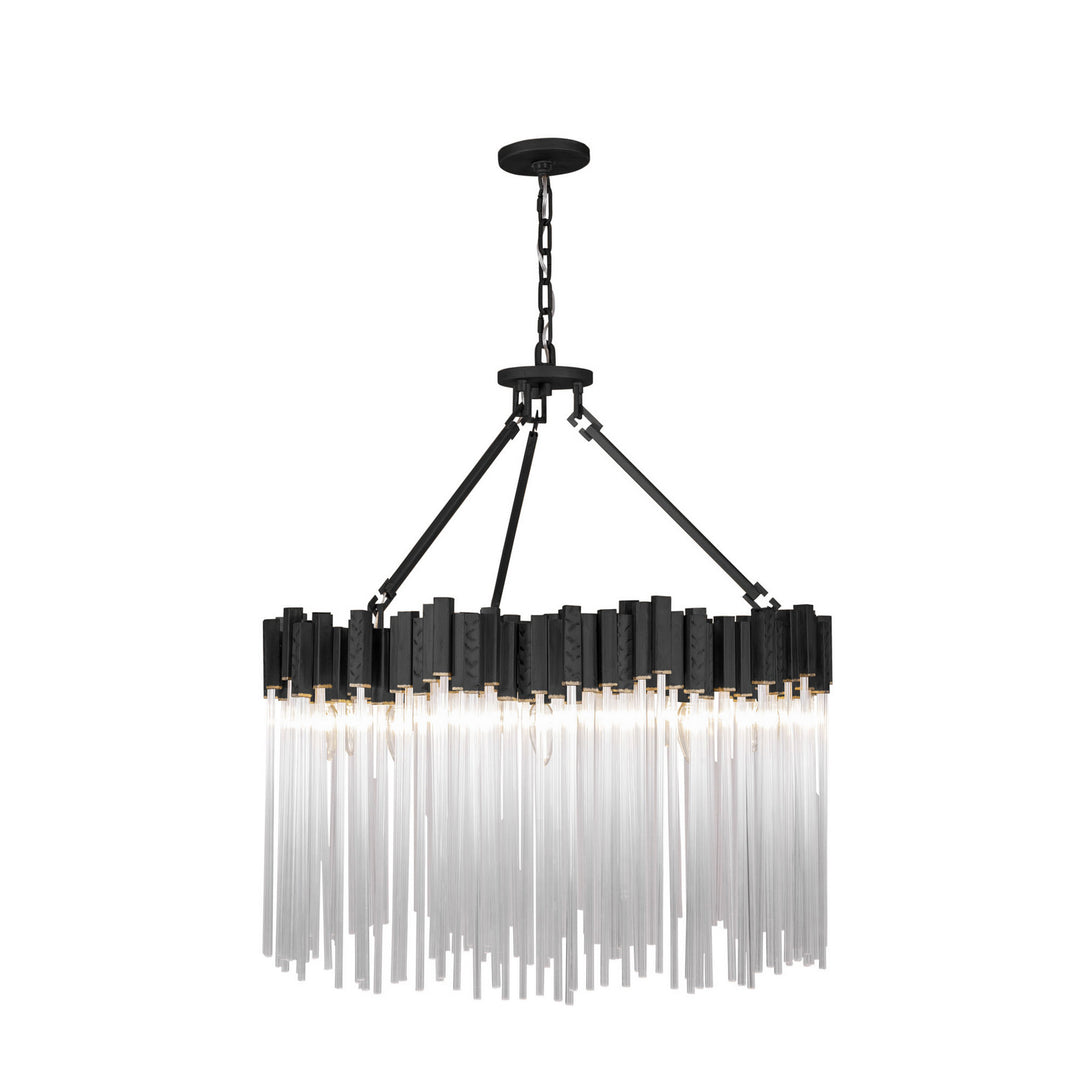 Matrix Ten Light Pendant in Matte Black/French Gold - available from The Lighting Shoppe, trusted by Canadian homeowners