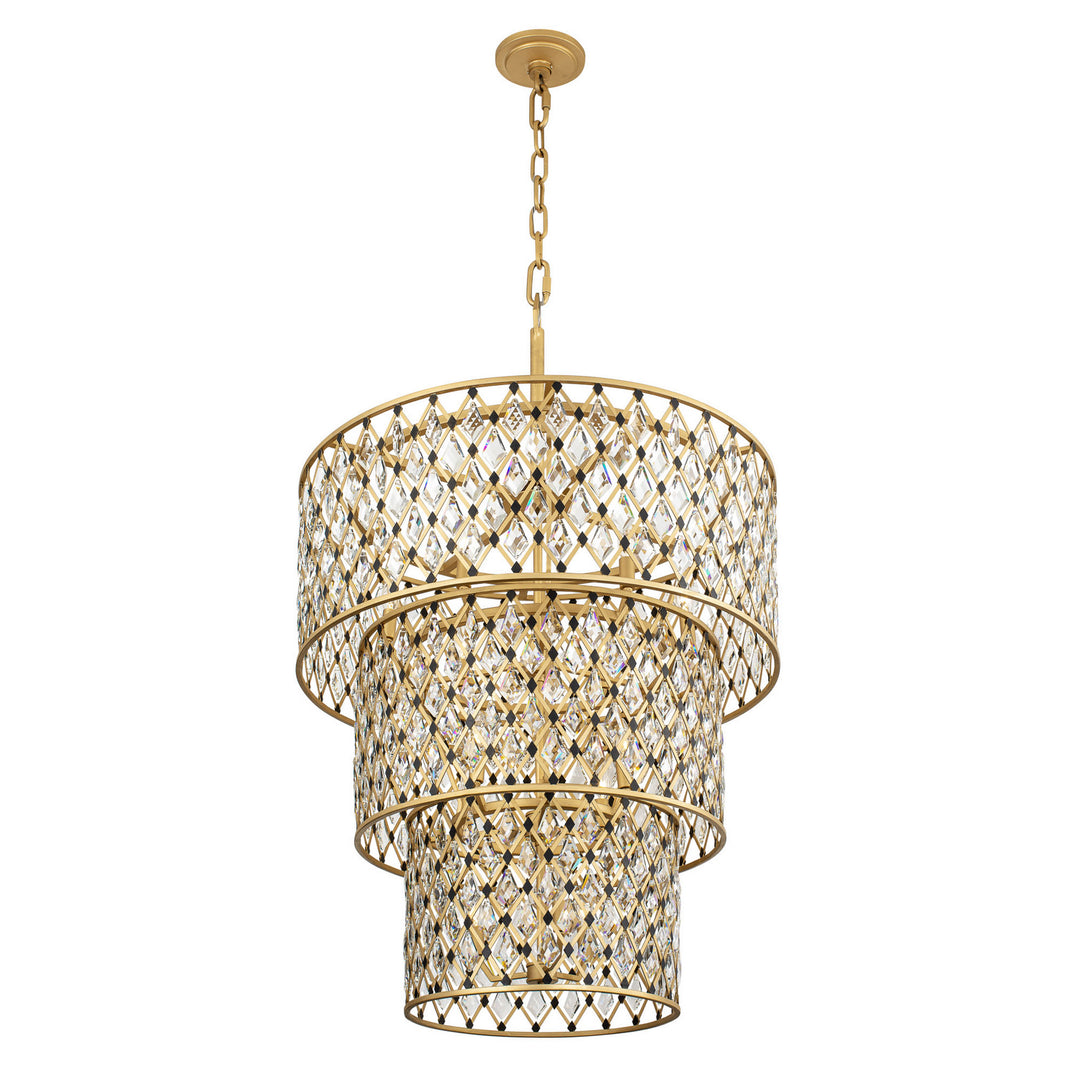 Windsor 13 Light Chandelier in French Gold/Matte Black - available from The Lighting Shoppe, trusted by Canadian homeowners