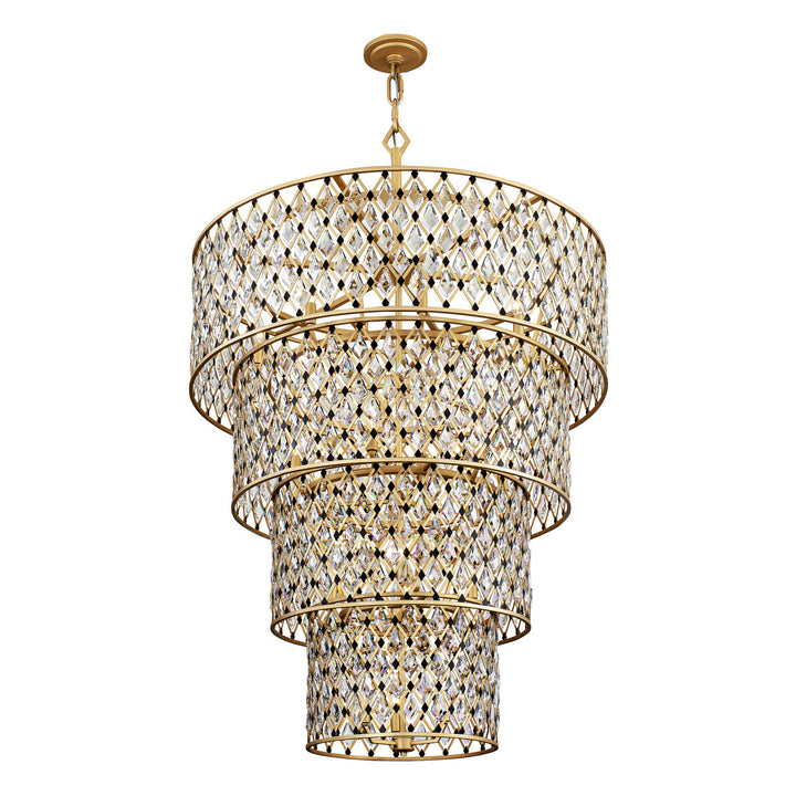Windsor 21 Light Chandelier in French Gold/Matte Black - available from The Lighting Shoppe, trusted by Canadian homeowners