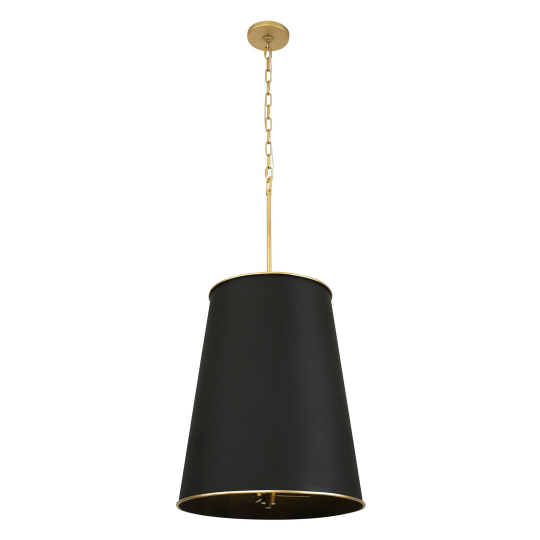 Coco Nine Light Foyer Pendant in Matte Black/French Gold - available from The Lighting Shoppe, trusted by Canadian homeowners
