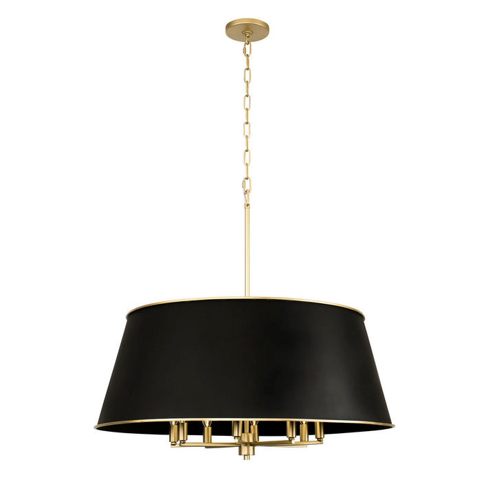 Coco Eight Light Pendant in Matte Black/French Gold - available from The Lighting Shoppe, trusted by Canadian homeowners
