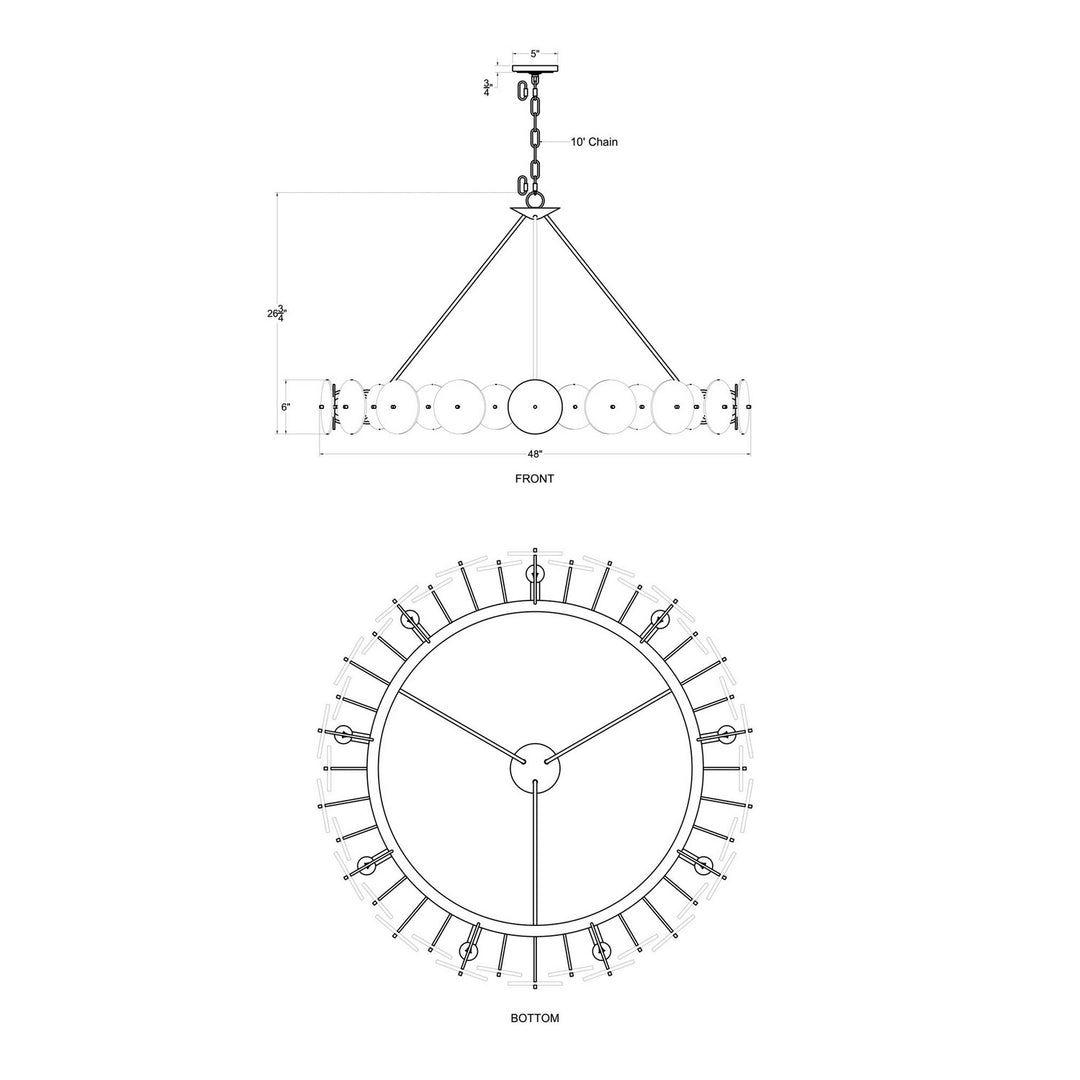 Varaluz - 370C09HG - Nine Light Chandelier - Cosmos - Havana Gold