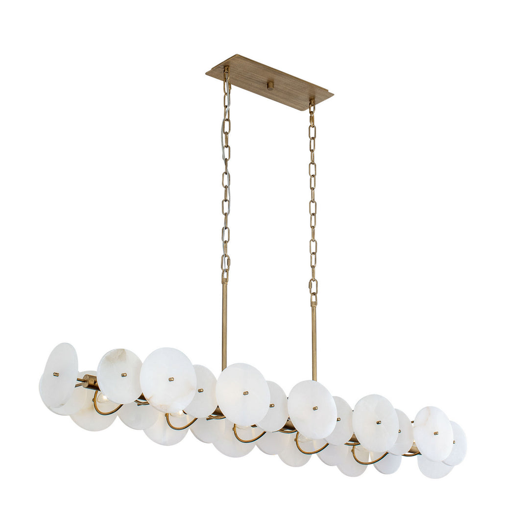 Cosmos Ten Light Linear Pendant in Havana Gold - available from The Lighting Shoppe, trusted by Canadian homeowners