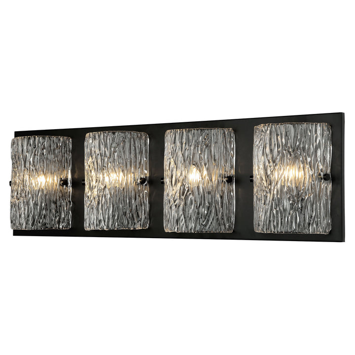 Morgan Four Light Bath in Black - available from The Lighting Shoppe, trusted by Canadian homeowners