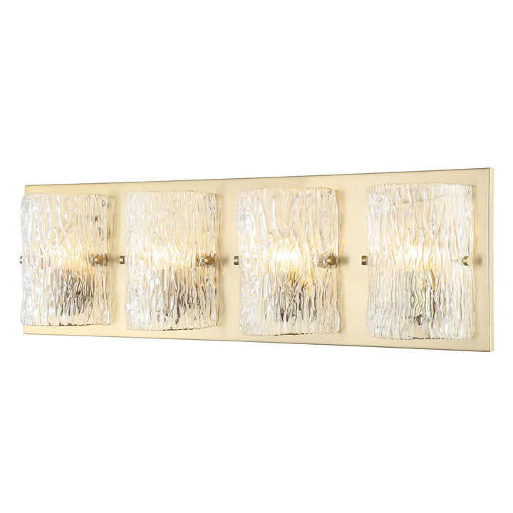Morgan Four Light Bath in Satin Brass - available from The Lighting Shoppe, trusted by Canadian homeowners