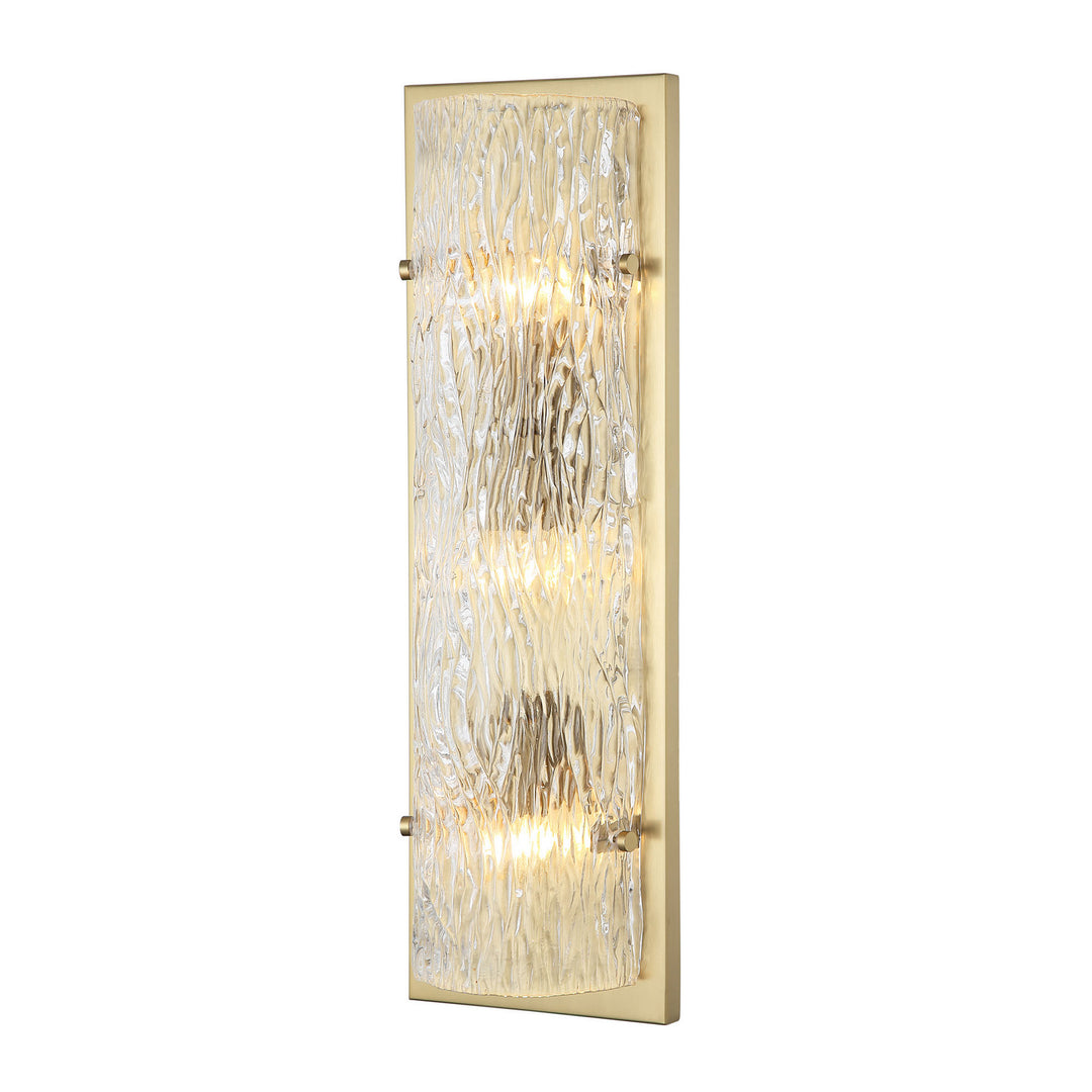 Morgan Three Light Wall Sconce in Satin Brass - available from The Lighting Shoppe, trusted by Canadian homeowners