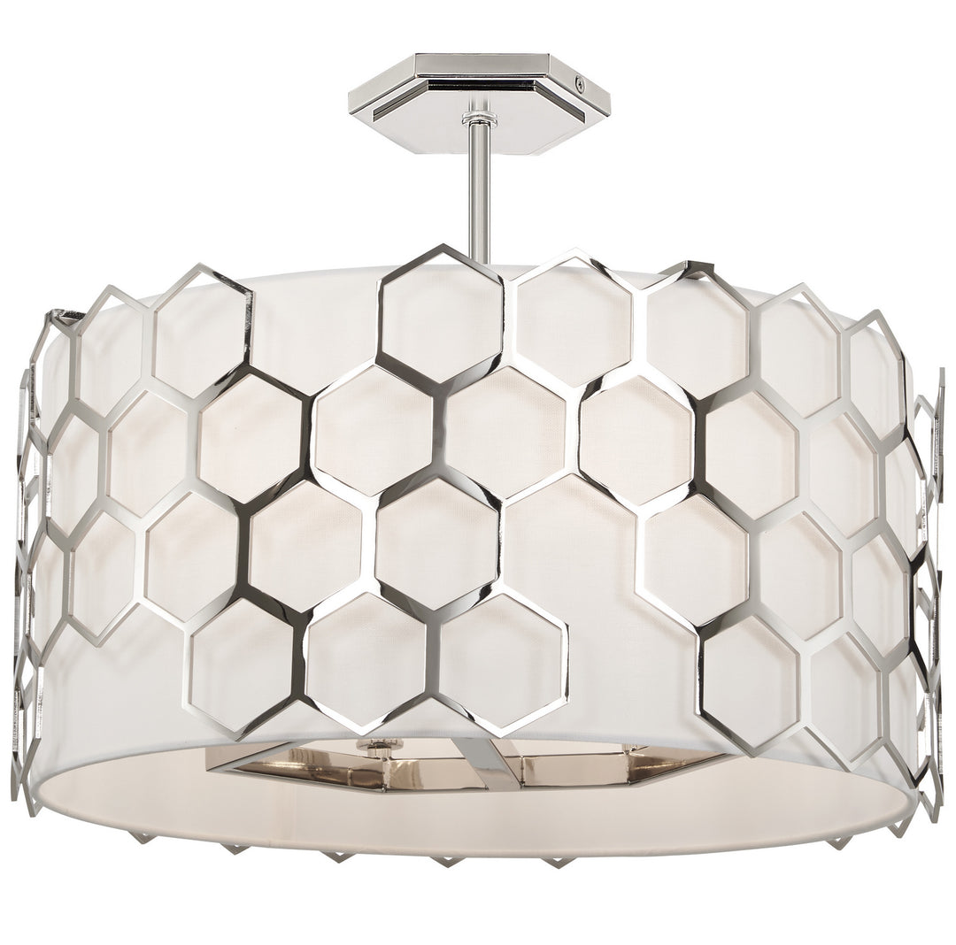 Missing Link Six Light Pendant / Semi Flush in Polished Nickel - available from The Lighting Shoppe, trusted by Canadian homeowners