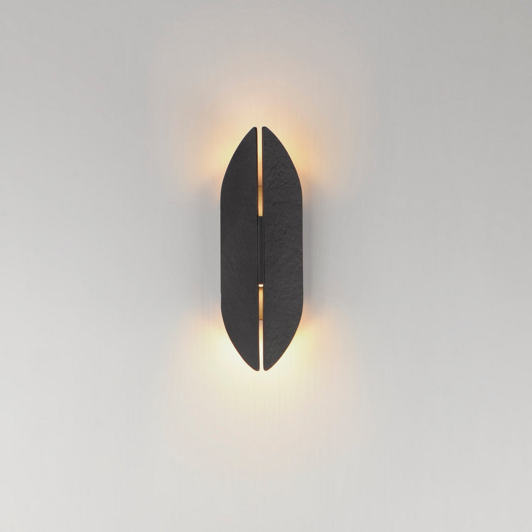 ET2 - E30142-BKAB - LED Outdoor Wall Sconce - Tectonic - Black / Antique Brass