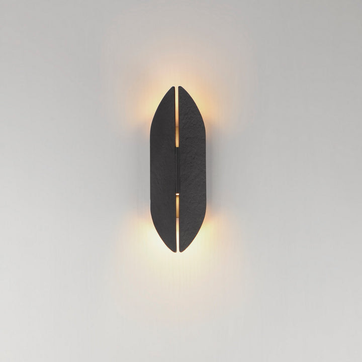 ET2 - E30142-BKAB - LED Outdoor Wall Sconce - Tectonic - Black / Antique Brass