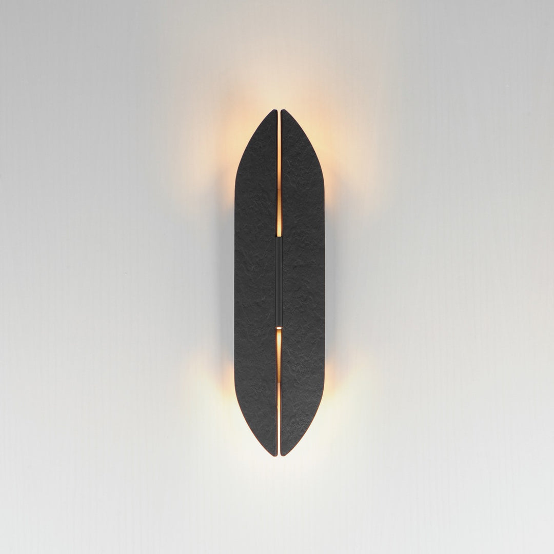 ET2 - E30144-BKAB - LED Outdoor Wall Sconce - Tectonic - Black / Antique Brass