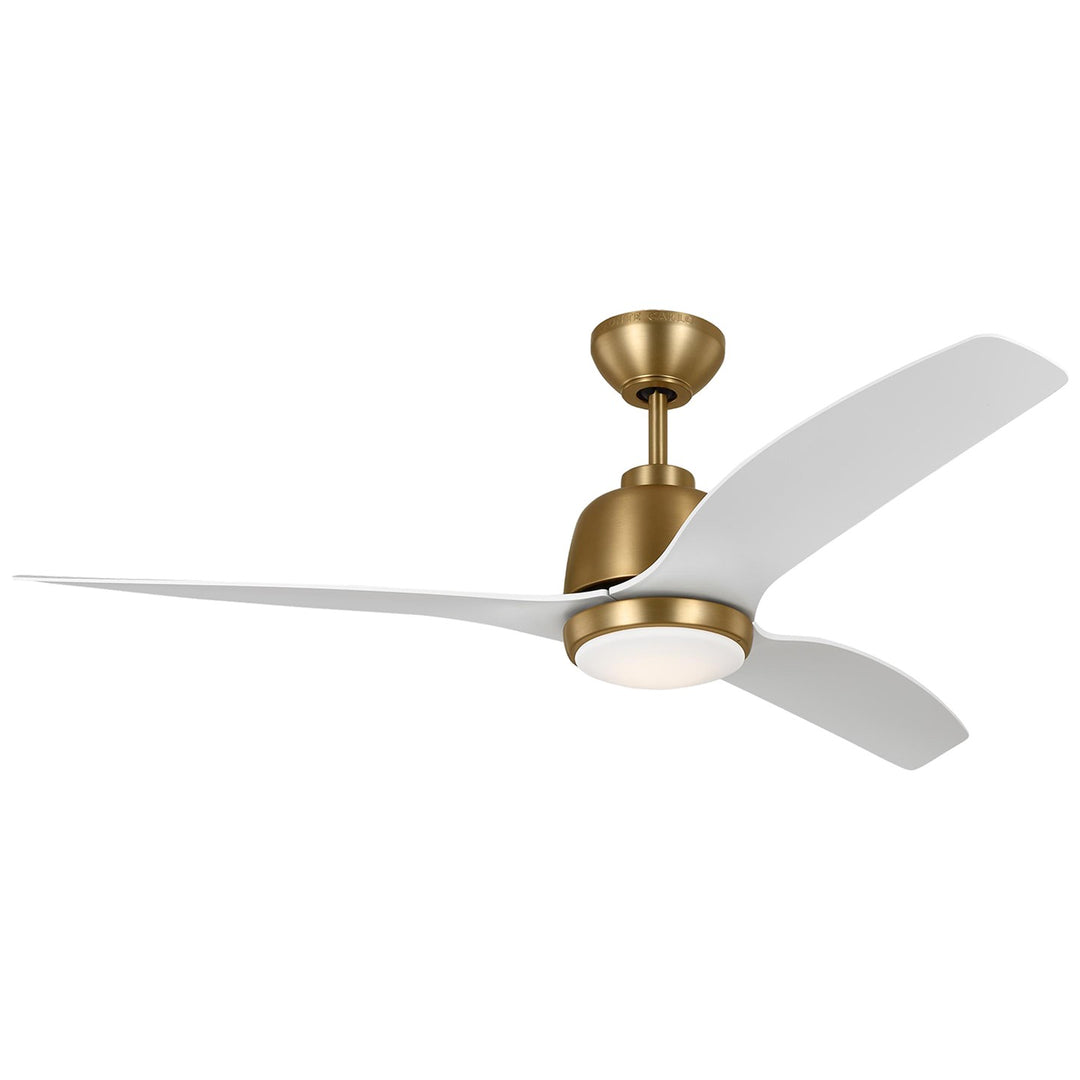 Avila 54"Ceiling Fan in Satin Brass - available from The Lighting Shoppe, trusted by Canadian homeowners
