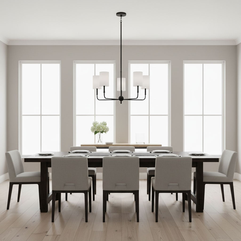 Visual Comfort Studio Canada - 3109305-112 - Five Light Chandelier - Foxdale - Midnight Black