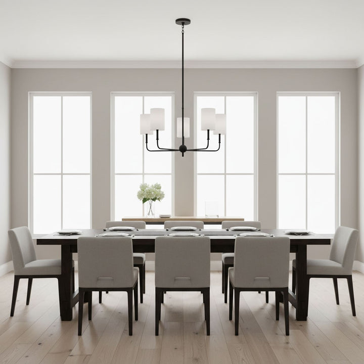 Visual Comfort Studio Canada - 3109305-112 - Five Light Chandelier - Foxdale - Midnight Black