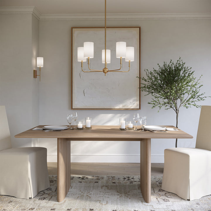 Visual Comfort Studio Canada - 3109305-848 - Five Light Chandelier - Foxdale - Satin Brass