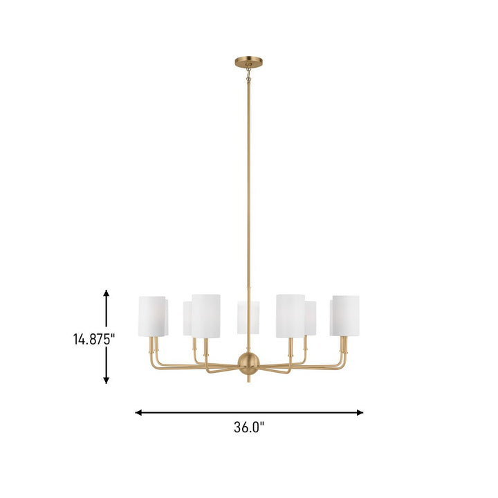 Visual Comfort Studio Canada - 3109309-848 - Nine Light Chandelier - Foxdale - Satin Brass
