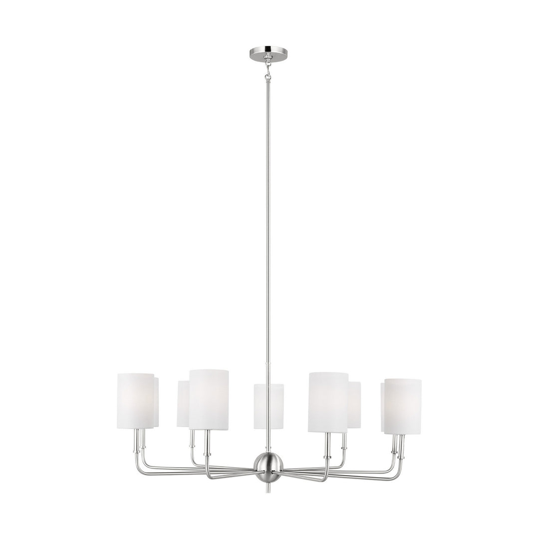 Foxdale Nine Light Chandelier in Brushed Nickel - available from The Lighting Shoppe, trusted by Canadian homeowners