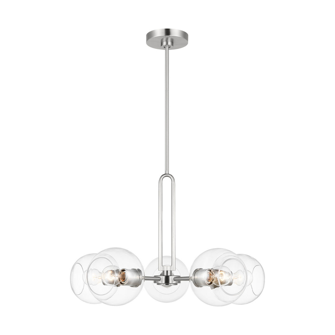 Codyn Five Light Chandelier in Brushed Nickel - available from The Lighting Shoppe, trusted by Canadian homeowners