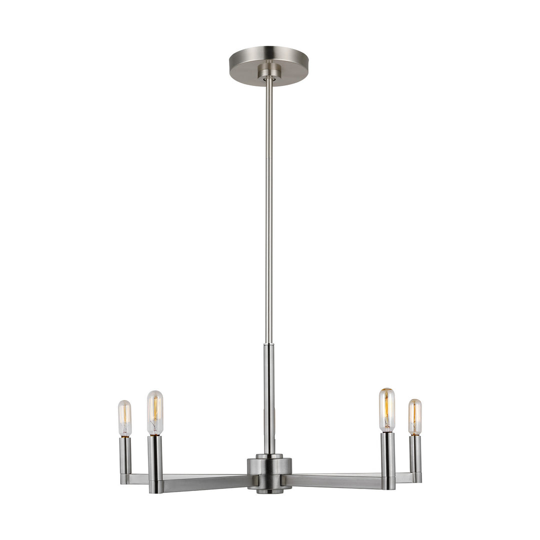 Fullton Five Light Chandelier in Brushed Nickel - available from The Lighting Shoppe, trusted by Canadian homeowners